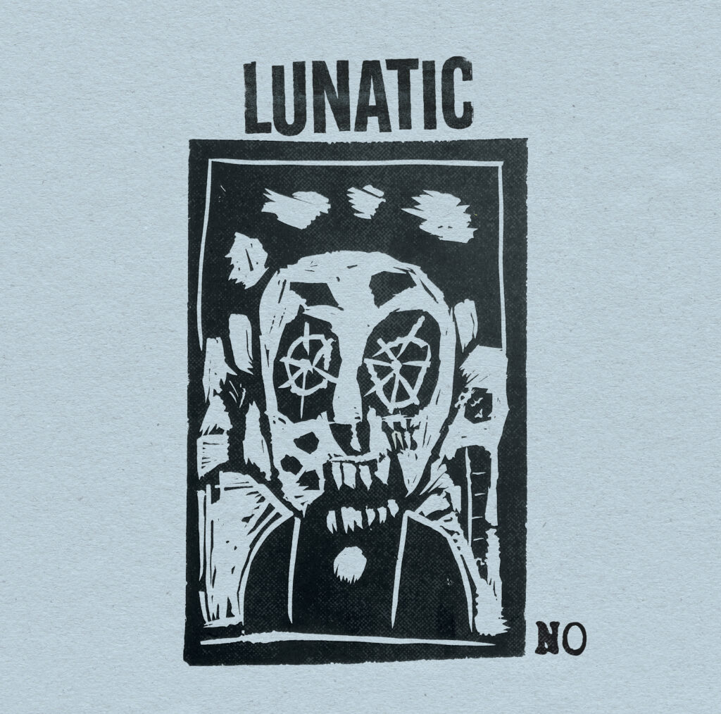 Cover art for the third album by Lunatic, titled 'No'